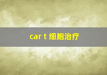 car t 细胞治疗